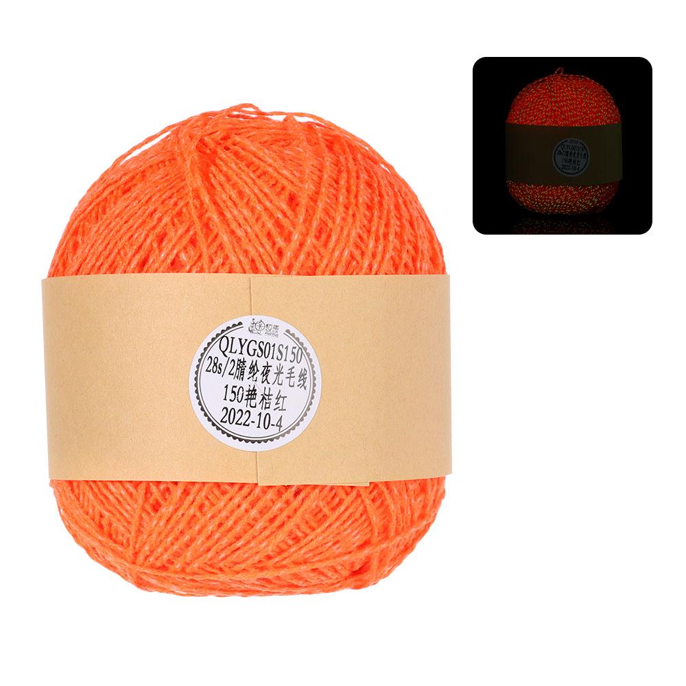 Coarse Count Luminous Yarn Glow in the Dark Hand Knitted Knitting Wool Yarn Polyester Fluorescent DIY Sewing Accessories