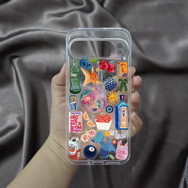 Summer Colorful Fruit Feast Phone Case for Google Pixel 8 7 Pro 6A 7A 8A 9 Pro XL Pixel 8 6 Soft Shockproof Clear Cover Fundas