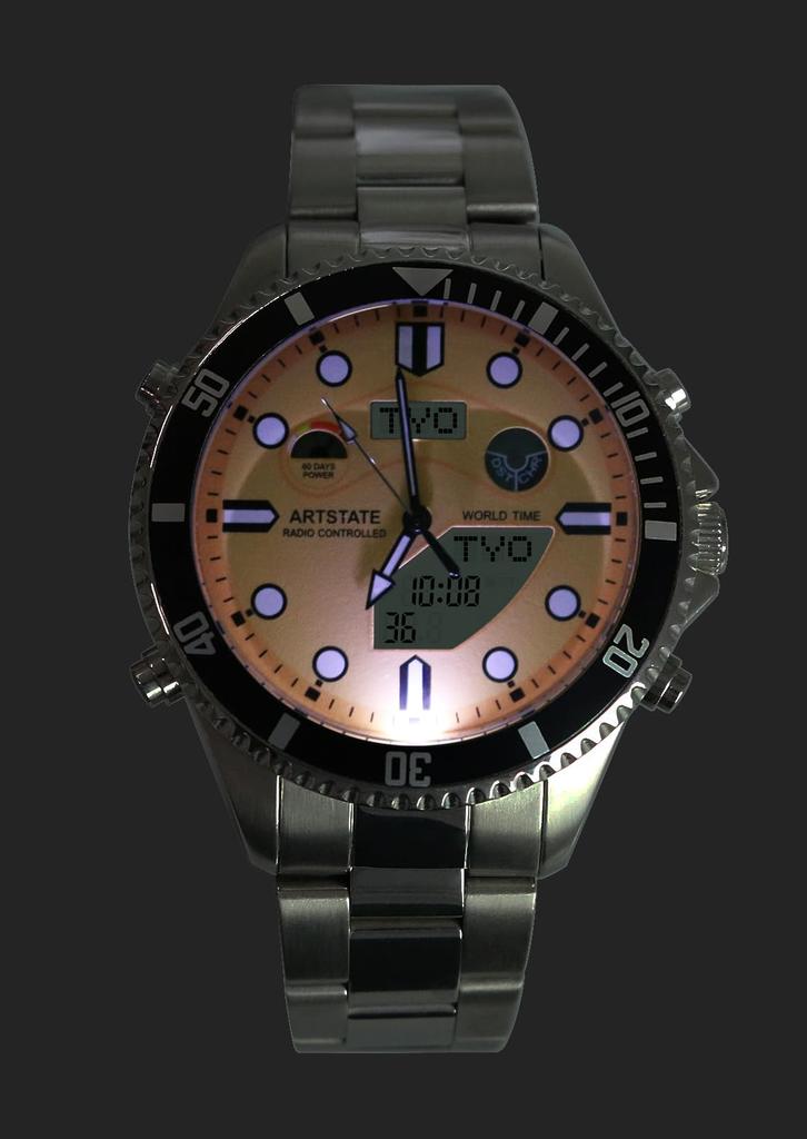 Watch with Date Light and Long Life [ARTSTATE AS3276B] Men's Radio-Controlled Display, Function,