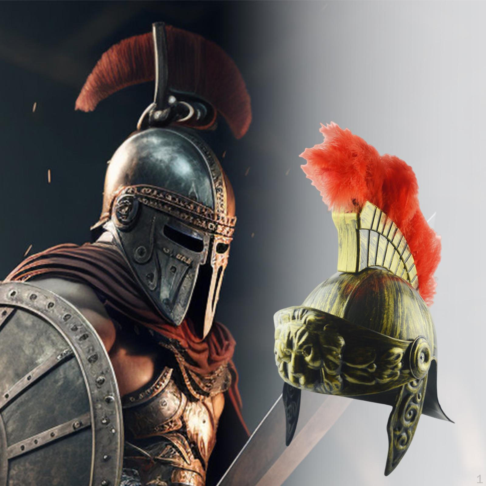 

Древнеримский шлем — настоящий спартанский головной убор для костюмированных вечеринок золотистый