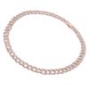 Chain Necklace Rhinestones Alloy Hip Hop Style 24in Jewelry Clothes Decorative Accessories