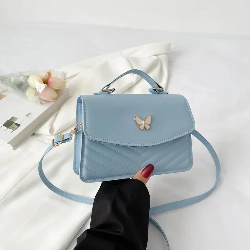 PU Vielseitige und modische tragbare kleine quadratische Tasche Einzelne Schulter Umhängetasche Luxus Designer Handtasche Bolsas De Mujer
