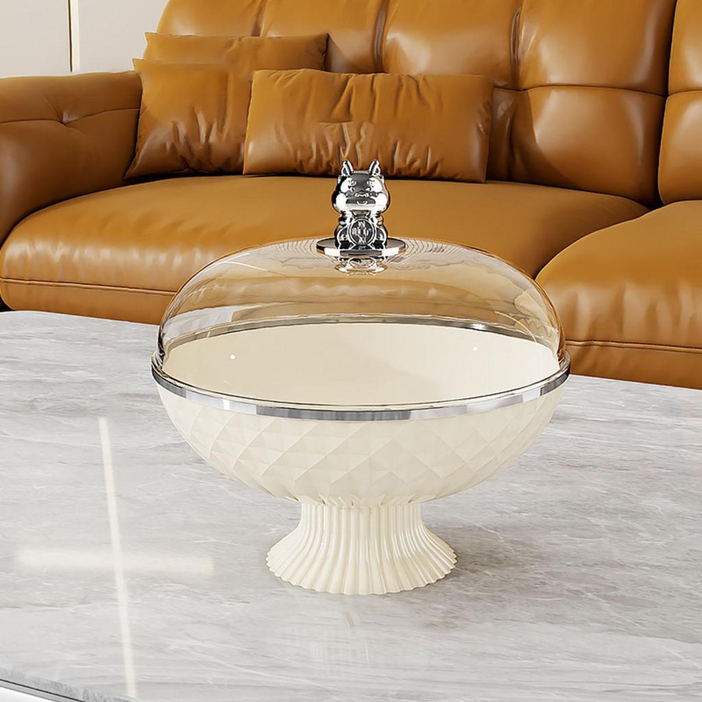 Misa na postumencie Misa na owoce z przezroczystą pokrywką Patera na przekąski Dekoracyjna taca do przechowywania Okrągły design drenażowy do kuchni Wszechstronna