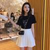 pleated skirt women's college fresh temperament high waist thin versatile Korean version slim skirt spring and autumn fashion a word solid color