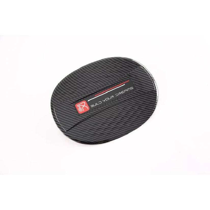 For BYD Han Ev Dm Car Accessories Carbon Fiber Style Decorative Glitter For Charging Port Cover Carbon Fiber Style