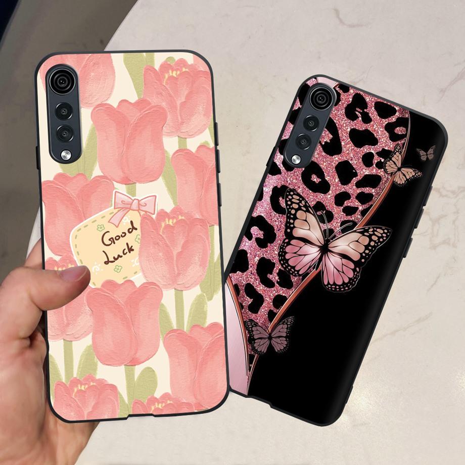 For LG Velvet 5G 4G / Velvet 5G UW Case Cute Cartoon Panda Flower Luxury Soft Silicon Phone Case Back Cover Capas