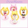 Adorável Conjunto de 4 Miniaturas da Sailor Moon Para Casa de Bonecas e Decoração de Bolo