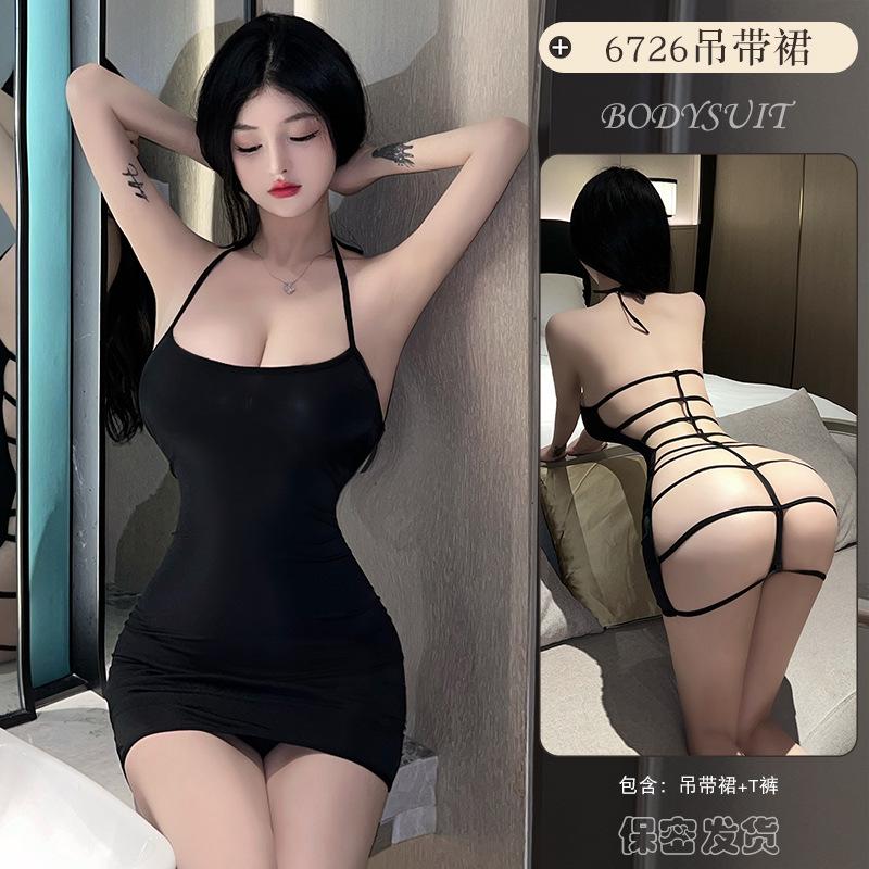 Sex Underwear Sexy Hollow Nightdress Free Hot Suspenders Uniform Temptation Pure Desire Suit Passion 6726