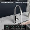 3400W Stainless Steel Intelligent Variable Frequency and Temperature Regulating Faucet LED Temperature Display Screen Hot and Cold Dual-purpose Faucet