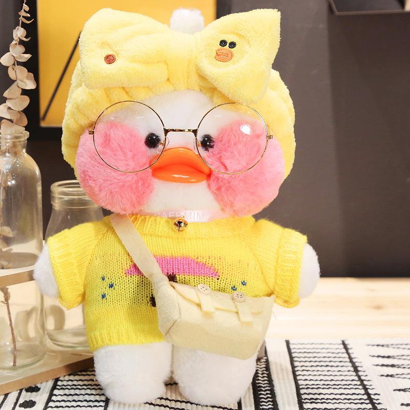 30cm Pato Plush Lalafanfan Duck Cute Stuffed Toys Yellow Duck Hug Flifan Duck Kawaii Plushes Animal Plushies Pillow Soft Toy