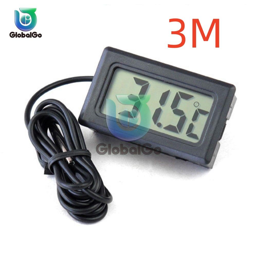 

FY-10 Mini LCD Digital Thermometer Embedded Temperature Sensor Meter Detector Tester 1M 3M 5M For Car Indoor Baby Bath Incubator