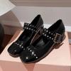 Fashion High Quality Patent Leather Woman Pumps Mary Jane Shoes Japanese Style Lolita Ankle Buckle Square Toe High Heels Zapatos Mujer