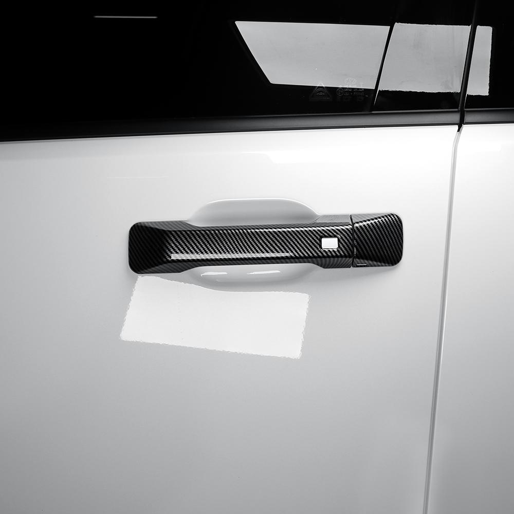 Car Carbon Fibre/Black Style ABS Touch/Button-Model Exterior Door Handle For Hyundai Santa Fe MX5 2024 2025LHD/RHD Exterior Trim