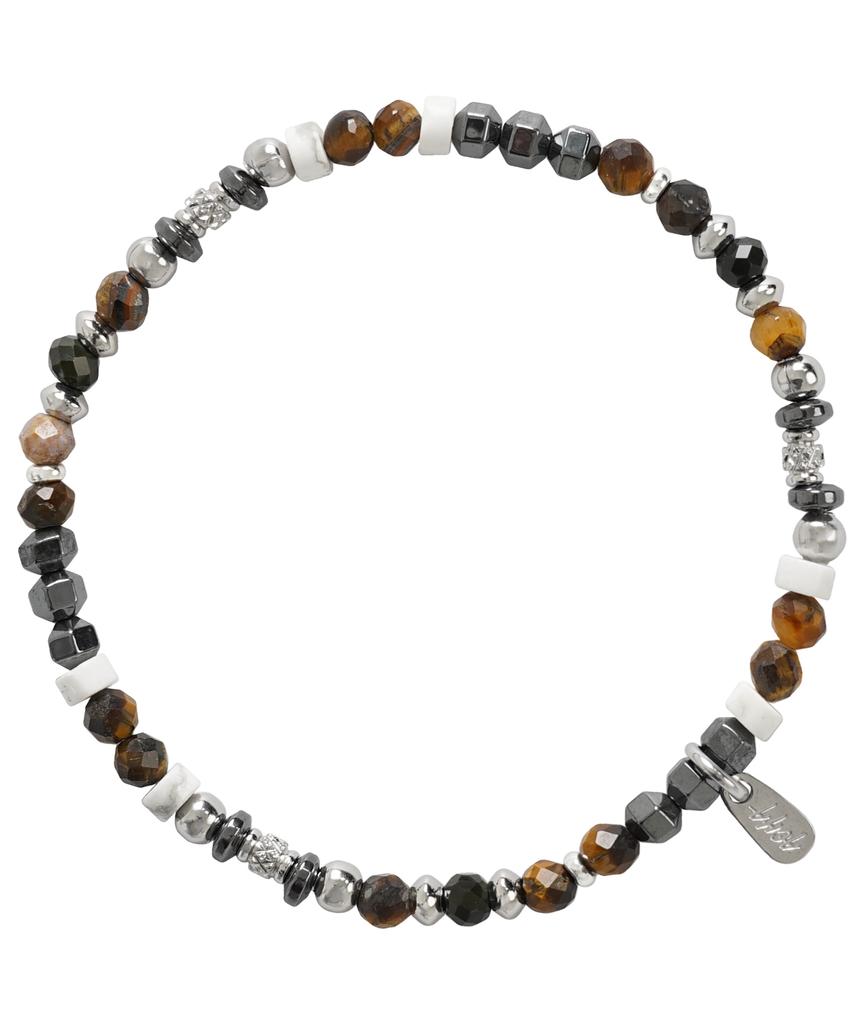Acha Ares Multi Bead Bracelet _ Tiger Eye