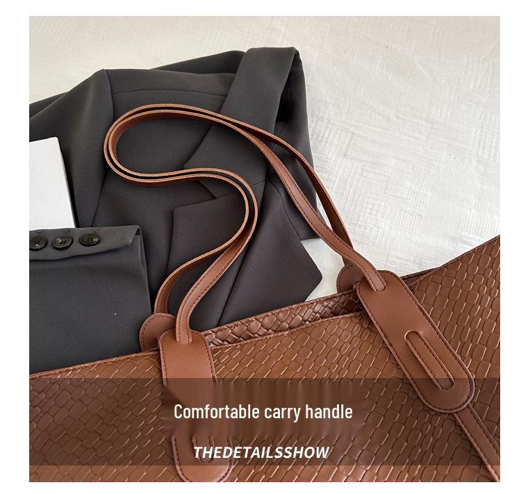 Damska tkana torba tote o dużej pojemności - Nowa moda 2024