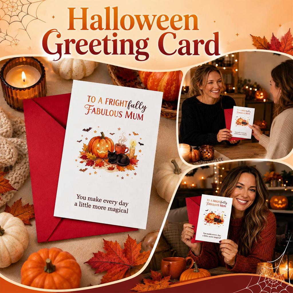 Halloween Greeting Cards Set with Envelopes for Kids and Adults, Holiday Cards for Party Favors and Festive Celebrations