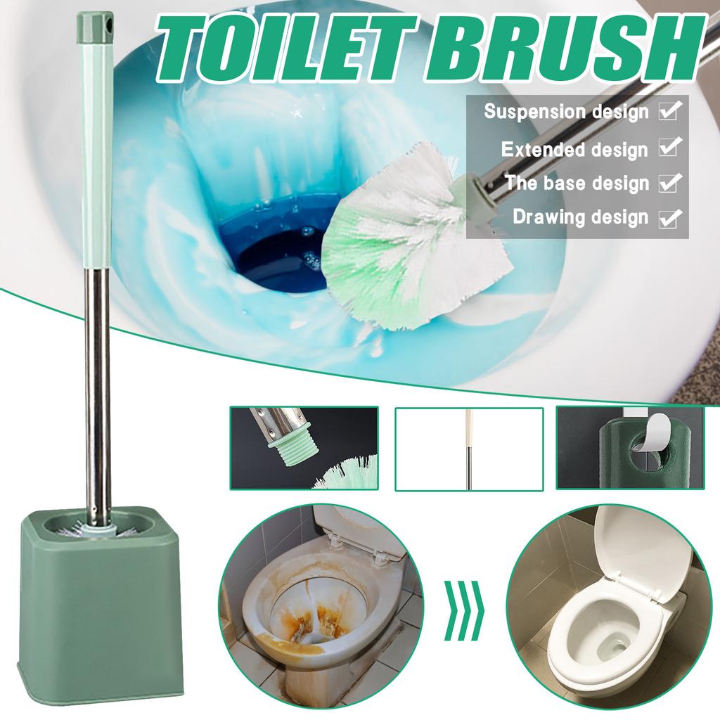 Toilettenbürsten- und Halter-Set, wandmontierte Toilettenschüsselbürste für Badezimmer