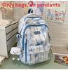 Art Backpack Student With Ink And Wash Print Designs For Teens Daily School Use