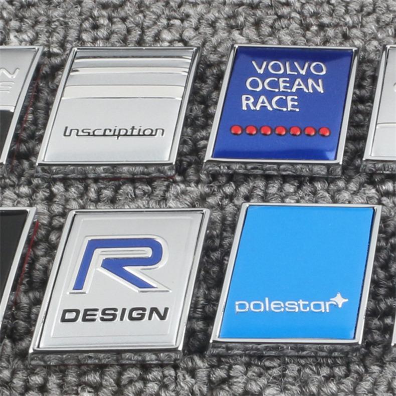 Car Modification Decoration Personalized Car Stickers Body Stickers Aluminum Alloy Door Stickers For Volvo R Design Xc60 V60 S60