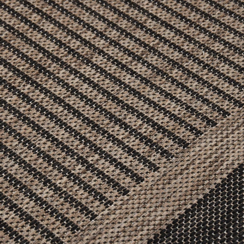 Flatweave Outdoor Rug, 200X280 Cm, Dark Brown