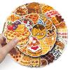 50pcs Waterproof Waffle Dessert Cartoon Stickers for Cake Storage Decoration