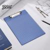 Durable Office File Folder A4 Folder with Reinforced Metal Clip And Clear Scale Ruler Clipboard Ruler Portable Document Writing Pad for School