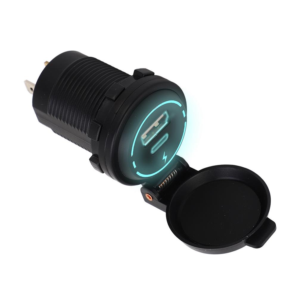 12V USB-Ladegerät PD Typ QC 3.0 IP66 Wasserdicht Schnellladung Intelligente Identifizierung für
