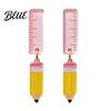 Graduation Season Gift Accessories 1 Pair Teacher Earrings for Women Cute 2D Acrylic Crayon Pencil Backpack Stationery Themed Jewelry Teachers Number
