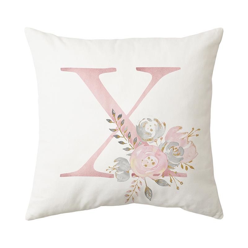 26 Letter Printed Cushion Cover Modern Simple Home Sofa Decoration Cushion Cover Bedroom Cushion Cover