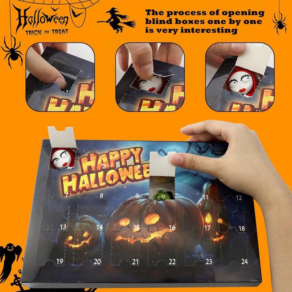 Horror Countdown Calendar Horror Collectibles Advent For Halloween Scary Figurines 24-day Countdown Calendar For Fireplace