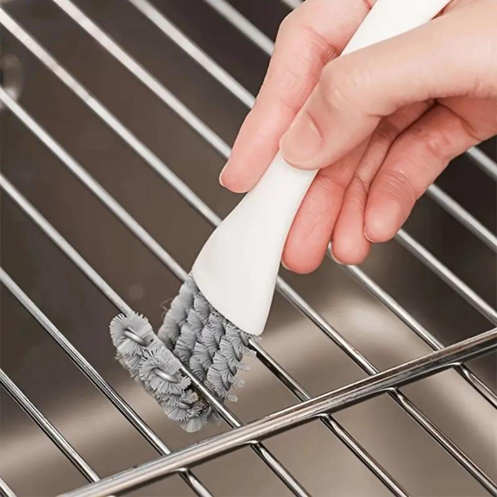 Spazzola per la pulizia della griglia multiuso, spazzola per barbecue in plastica resistente per griglia per barbecue, fornello, pentola, piano di lavoro, pulizia profonda della scanalatura della cucina