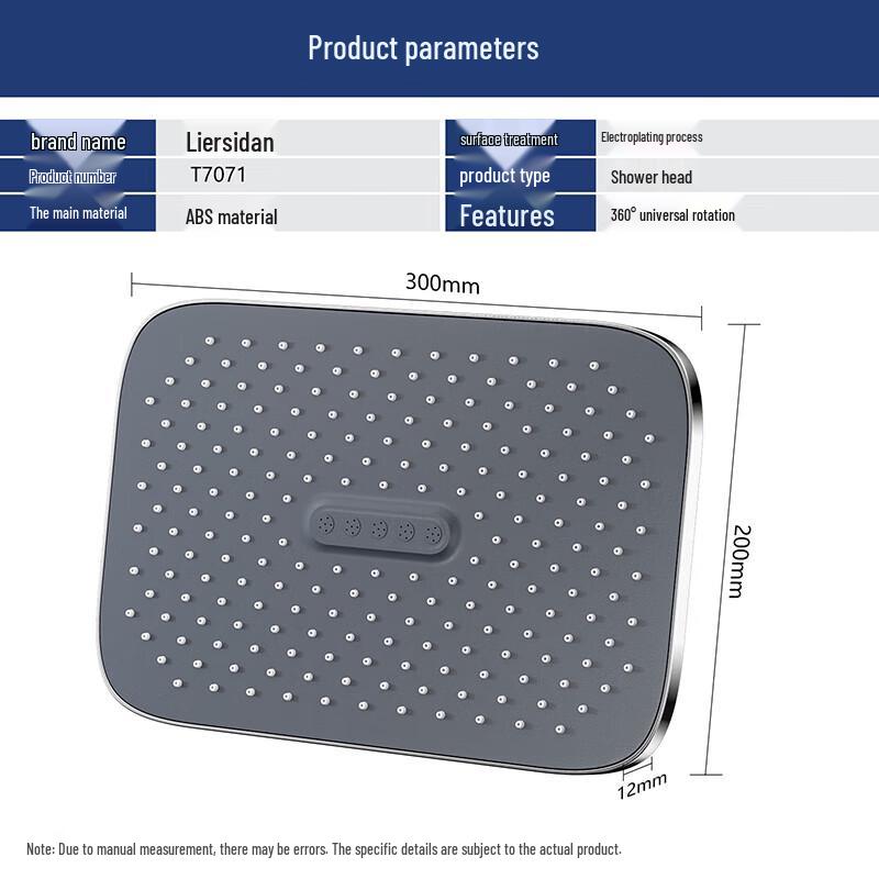 Pressurized Large Shower Head