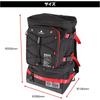 [Dress] Large Size Fishing Backpack, Disaster Preparedness, Expandable, Waterproof, Fishing Tackle Bag, Rod Holder, Men's Large Capacity Backpack, Bla