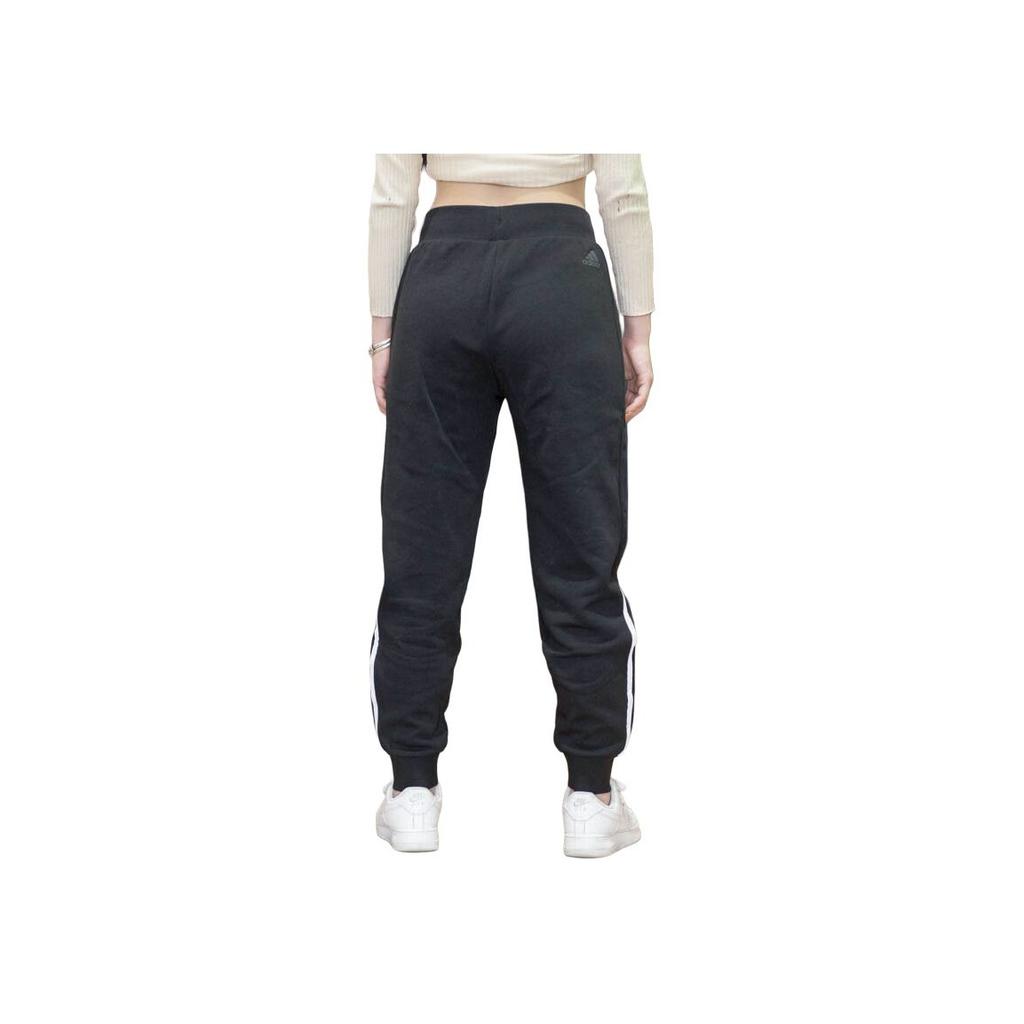 adidas Womens Fleece Side Three Stripes Retro Sports Long Pants Women Pants Black H09700