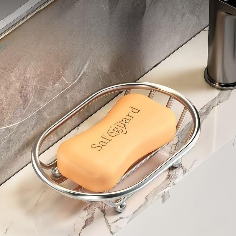 Stainless Steel Drain Soap Holder Metal Soap Dish Drainage Design Bathroom Soap Holder Shower Accessory Toilet Soap Filter Rack