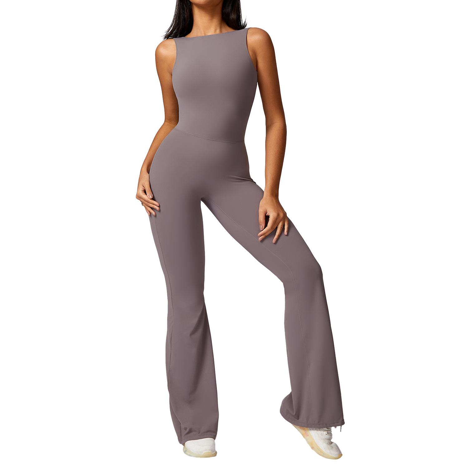 

Peach Butt Lifting Yoga Jumpsuit For Women, Casual Micro Pull Fitness, Beautiful Back Yoga Suit For Women XL