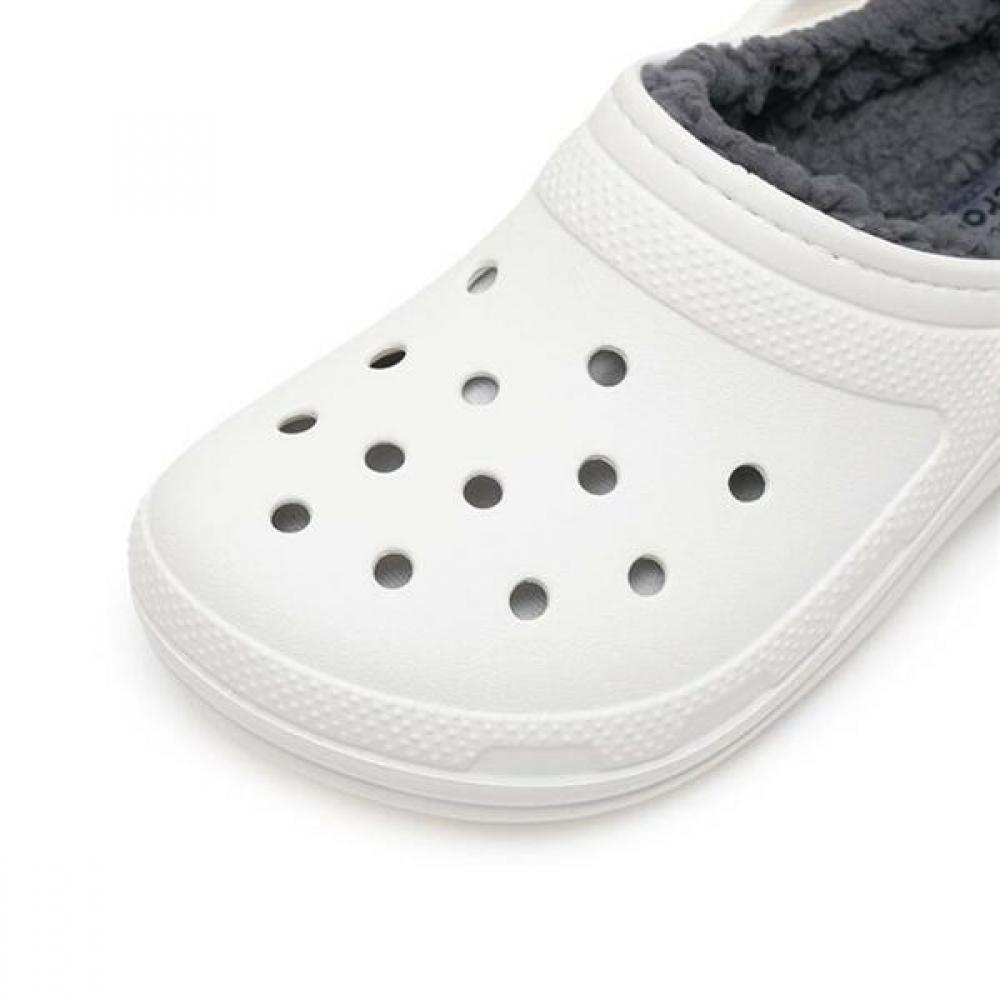 Crocs Fw Crocs Classic Lined Clog White Grey 203591 10m