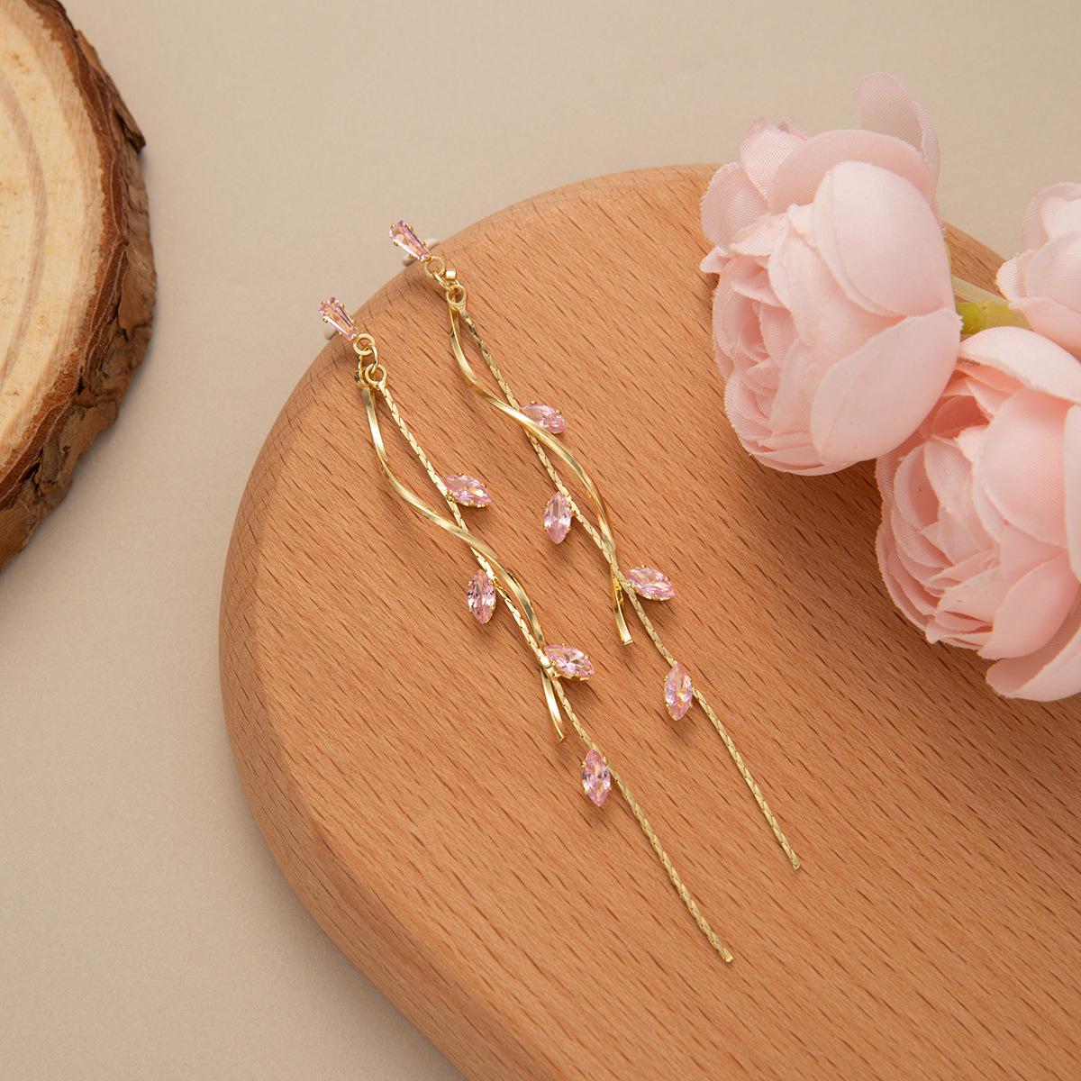 

Французские Элегантные Темпераментные Длинные Серьги с Листьями и Кисточками - Женские Летние Модные Украшения