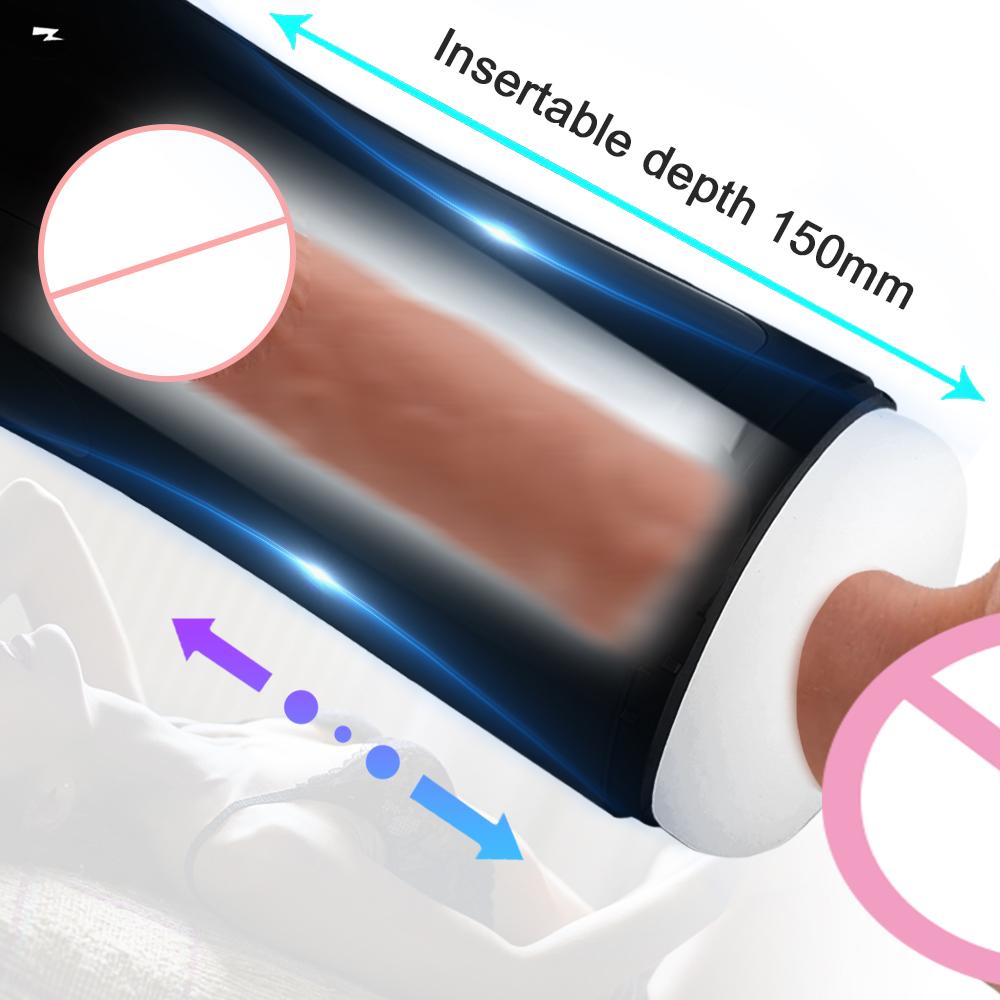 Stieß Automatische Männliche Masturbator Vibration Saugen Maschine Vagina Elektrische Masturbation Tasse Sex Spielzeug Waren für Erwachsene Männer