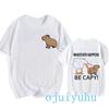 Fashion Capybara T Shirt Men/women EU Szie T-shirt Funny Capibara Harajuku Tees Tops Cartoon Mange Y2k 90s Grunge Tshirt Clothes