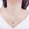 Exquisite Russian 585 Purple Gold Hollow Square Dragon Scale Pendant Fashionable Rose Gold-Plated Dancing Collarbone Chain