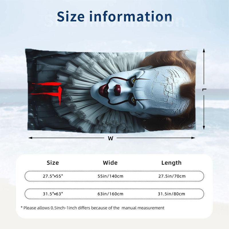 Large Beach Towel Quick Dry Absorbent Towel For Beach IndoorIT Pennywise