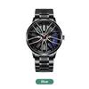 Stainless Steel Band Men's Quartz Watch Fashion 3D Car Wheel Sports Wrist Watch For Men