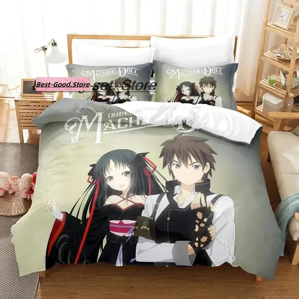 Unbreakable Machine-Doll Bedding Set Duvet Cover Sheet Printed Bed Set Pillowcase Bed Full Queen King Size Comforter Bedroom