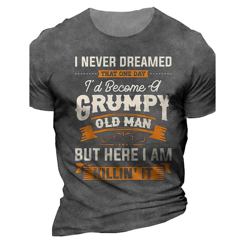 Summer Men's Short Sleeved 3D Digital Printed T-shirt with Street Trendy Patterns