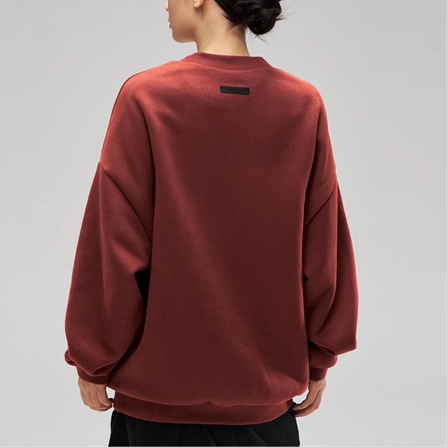 Fear of God Essentials Fleece Crewneck Red Men Tops 192HO246266F