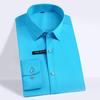 Stretch Bamboo Fiber Soft Comfortable Long Sleeve Solid Formal Men Classic Social Shirts