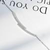 Collier pendentif S925 Argent Sterling Plaqué Or Double Rangée Zircon pour Femmes – Chaîne de Clavicule Élégante et Simple