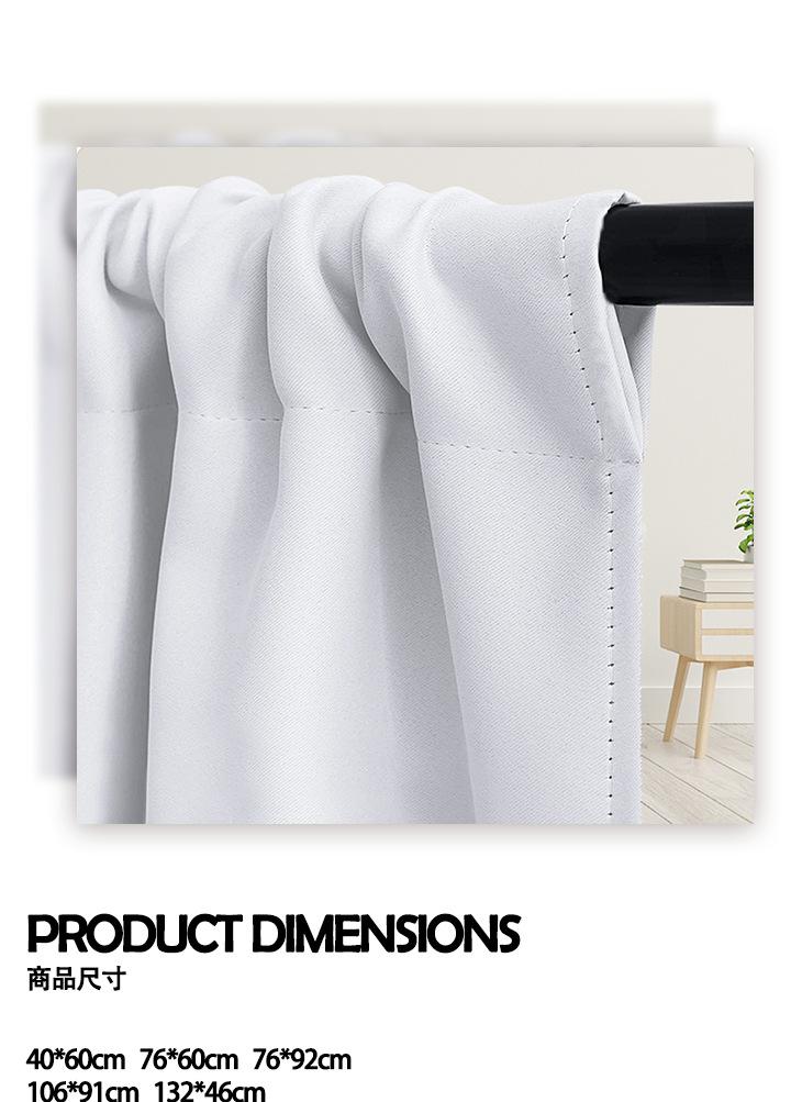 1 Place Bohemian-Style Thickened Short Curtain Rod PocketThermal Insulated Room Darkening Curtains Form Living Room, Bedroom, Study, Car, Kitchen