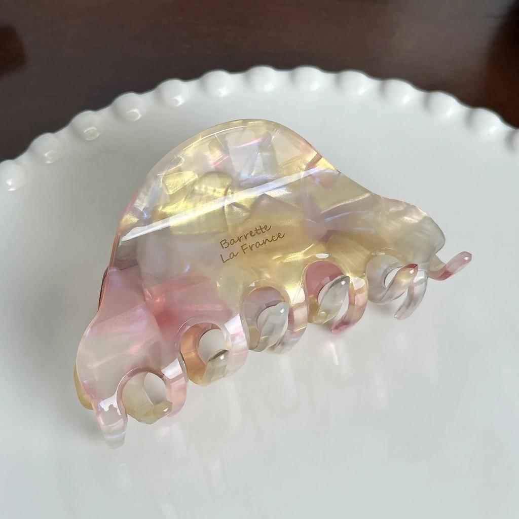 Retro High Quality Acetate Hair Claw Barrettes Womens Temperament Hairpins Simple Shark Clip Crab Hair Clips Lady Headdress New
